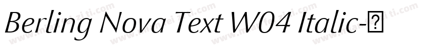 Berling Nova Text W04 Italic字体转换